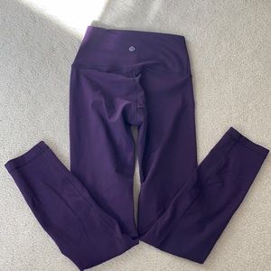 WonderUnder Lululemon high waisted purple leggings